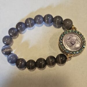 Kirks Folly Dream Angel Love Never Dies  Bracelet Purple Glass AB Crystals